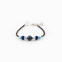 Bracelet saphir, lapis-lazuli, aigue-marine, amazonite 